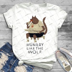 Hungry Like The Wolf 61 - Vintage Men's Shirt Tshirt For Women Classic Handmade Shirt Retro Graphic Tee