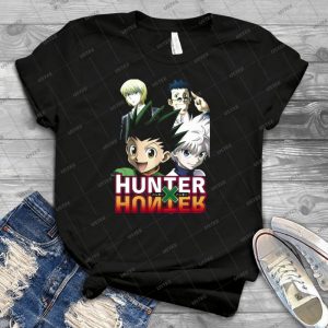 Hunter X Hunter- Gon, Killua, Kurapika, Leorio - Vintage Men's Shirt Tshirt For Women Classic Handmade Shirt Retro Graphic Tee