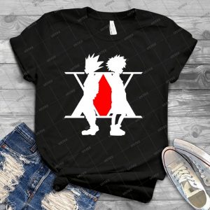 Hunter X Hunter Gon Killua Logo Anime Cosplay Japan T Shirt - Best Unisex Trending Handmade T-shirt Gift Idea For Men T-shirt For Woman
