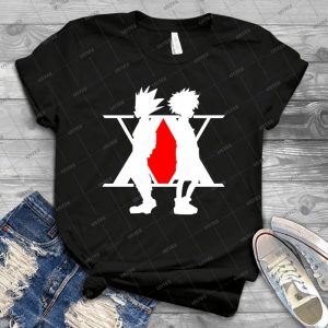 Hunter X Hunter Gon Killua Logo Anime Cosplay Japan T Shirt - Gift Idea Shirt For Men Tee For Women Classic Retro Vintage Graphic T-Shirt