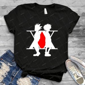 Hunter X Hunter Gon Killua Logotipo Anime Cosplay Japã³n Camiseta - Vintage Men's Shirt Tshirt For Women Classic Handmade Shirt Retro Graphic Tee