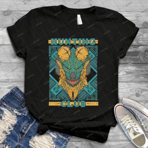 Hunting Club- Jinouga - Vintage Men's Shirt Tshirt For Women Classic Handmade Shirt Retro Graphic Tee