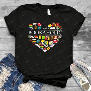 I Am A Bookaholic - Vintage Men's Shirt Tshirt For Women Classic Handmade Shirt Retro Graphic Tee