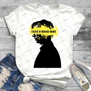 I Believe In Sherlock Holmes - Vintage Men's Shirt Tshirt For Women Classic Handmade Shirt Retro Graphic Tee