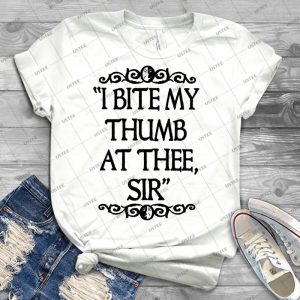I Bite My Thumb At Thee, Sir- 81 - Vintage Men's Shirt Tshirt For Women Classic Handmade Shirt Retro Graphic Tee