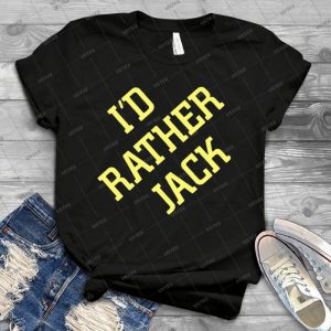 I D Rather Jack - Vintage Men's Shirt Tshirt For Women Classic Handmade Shirt Retro Graphic Tee