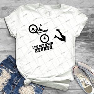 I Do My Own Stunts Funny Mountain Bike 90 - Vintage Men's Shirt Tshirt For Women Classic Handmade Shirt Retro Graphic Tee