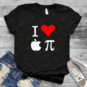 I Love Apple Pi - Vintage Men's Shirt Tshirt For Women Classic Handmade Shirt Retro Graphic Tee