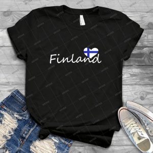 I Love Finland - Vintage Men's Shirt Tshirt For Women Classic Handmade Shirt Retro Graphic Tee