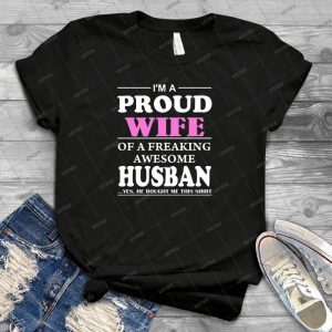 I M A Proud Wife 86 - Vintage Men's Shirt Tshirt For Women Classic Handmade Shirt Retro Graphic Tee