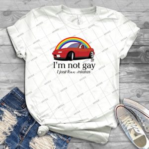 I M Not Gay I Just Love My Miata - Vintage Men's Shirt Tshirt For Women Classic Handmade Shirt Retro Graphic Tee