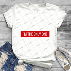 I M The Only One- Motivation- Box Logo 35 - Trending Shirt For Women Vintage Retro Tee For Men Kid's T-Shirt Handmade Shirt