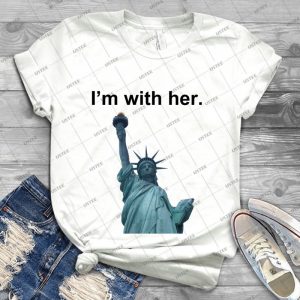 I M With Her-Liberty - Best Unisex Trending Handmade T-shirt Gift Idea For Men T-shirt For Woman
