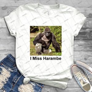 I Miss Harambe 58 - Vintage Men's Shirt Tshirt For Women Classic Handmade Shirt Retro Graphic Tee
