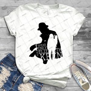I Speak Only With Lizzie - Vintage Men's Shirt Tshirt For Women Classic Handmade Shirt Retro Graphic Tee