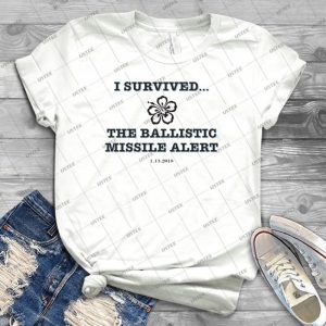 I Survived---The Ballistic Missile Threat - Vintage Men's Shirt Tshirt For Women Classic Handmade Shirt Retro Graphic Tee