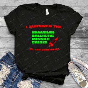 I Survived The Hawaiian Missile Crisis - Vintage Men's Shirt Tshirt For Women Classic Handmade Shirt Retro Graphic Tee
