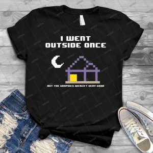 I Went Outside Once Gaming - Vintage Men's Shirt Tshirt For Women Classic Handmade Shirt Retro Graphic Tee