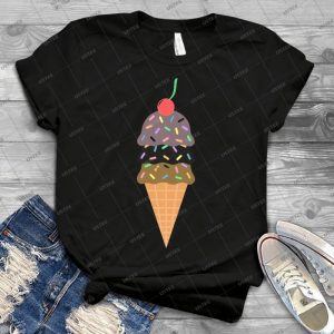Ice Cream Cone - Vintage Men's Shirt Tshirt For Women Classic Handmade Shirt Retro Graphic Tee