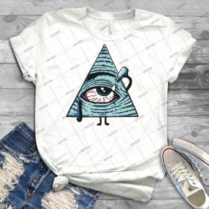 Illuminati Are Baked 37 - Vintage Men's Shirt Tshirt For Women Classic Handmade Shirt Retro Graphic Tee
