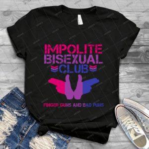 Impolite Bisexual Club - Vintage Men's Shirt Tshirt For Women Classic Handmade Shirt Retro Graphic Tee