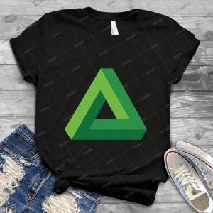 Impossible Triangle - Green 17 - Vintage Men's Shirt Tshirt For Women Classic Handmade Shirt Retro Graphic Tee