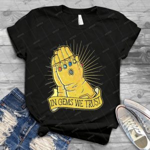 In Gems We Trust - Vintage Men's Shirt Tshirt For Women Classic Handmade Shirt Retro Graphic Tee