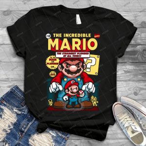Incredible Mario - Gift Idea Shirt For Men Tee For Women Classic Retro Vintage Graphic T-Shirt