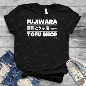 Initial D-Fujiwara Tofu Shop Tee - White - - Best Unisex Trending Handmade T-shirt Gift Idea For Men T-shirt For Woman