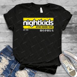 Initial D - Nightkids Tee - White - 88 - Gift Idea Shirt For Men Tee For Women Classic Retro Vintage Graphic T-Shirt