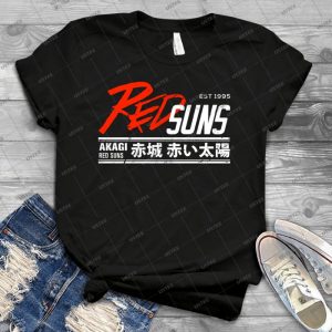 Initial D - Redsuns Tee - White - 77 - Vintage Men's Shirt Tshirt For Women Classic Handmade Shirt Retro Graphic Tee