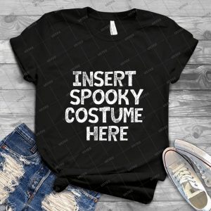 Insert Spooky Costume Here - Vintage Men's Shirt Tshirt For Women Classic Handmade Shirt Retro Graphic Tee