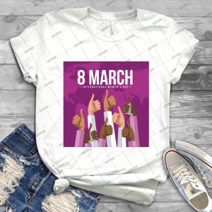 International Womens Day Multicultural Thumbs Up Design- - Gift Idea Shirt For Men Tee For Women Classic Retro Vintage Graphic T-Shirt