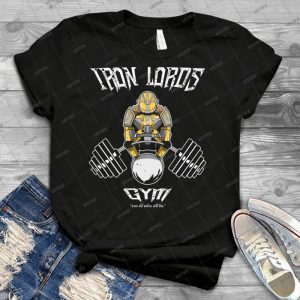 Iron Lords Gym - Black - 34 - Best Unisex Trending Handmade T-shirt Gift Idea For Men T-shirt For Woman
