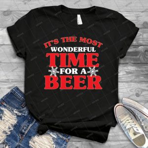 It S The Most Wonderful Time For A Beer - Vintage Men's Shirt Tshirt For Women Classic Handmade Shirt Retro Graphic Tee