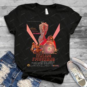 Italian Spiderman Poster - One-print 85 - Vintage Men's Shirt Tshirt For Women Classic Handmade Shirt Retro Graphic Tee
