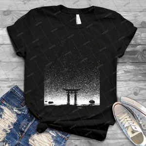 Japan Night At Torii Gate - Best Unisex Trending Handmade T-shirt Gift Idea For Men T-shirt For Woman