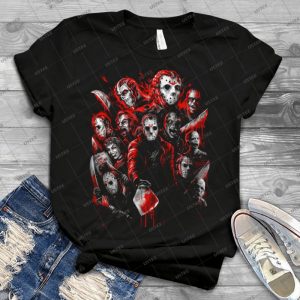 Jason Voorhees - Many Faces Of - - Gift Idea Shirt For Men Tee For Women Classic Retro Vintage Graphic T-Shirt