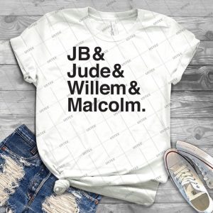 Jb & Jude & Willem & Malcolm  15 - Vintage Men's Shirt Tshirt For Women Classic Handmade Shirt Retro Graphic Tee