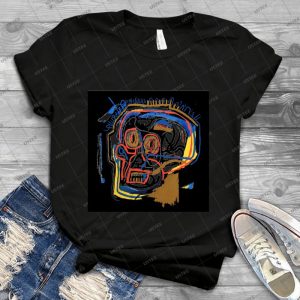 Jean Michel Basquiat Skull Poster - Vintage Men's Shirt Tshirt For Women Classic Handmade Shirt Retro Graphic Tee