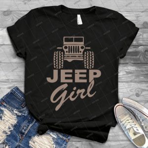 Jeep Girl Gray - Gift Idea Shirt For Men Tee For Women Classic Retro Vintage Graphic T-Shirt