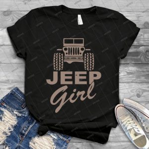 Jeep Girl Gray - Vintage Men's Shirt Tshirt For Women Classic Handmade Shirt Retro Graphic Tee