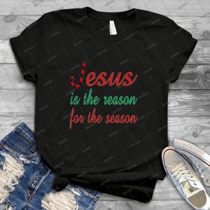 Jesus Is The Reason For The Season - Vintage Men's Shirt Tshirt For Women Classic Handmade Shirt Retro Graphic Tee