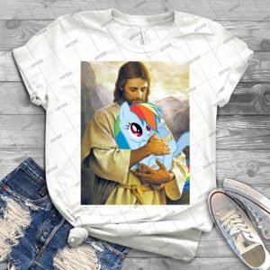 Jesus Loves Rainbow Dash 81 - Gift Idea Shirt For Men Tee For Women Classic Retro Vintage Graphic T-Shirt