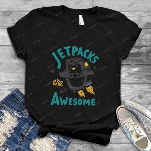 Jetpacks Are Awesome 27 - Vintage Men's Shirt Tshirt For Women Classic Handmade Shirt Retro Graphic Tee
