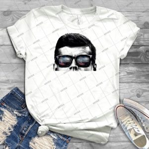 Jfk Pop-Art T-Shirt - Black & White - 22 - Vintage Men's Shirt Tshirt For Women Classic Handmade Shirt Retro Graphic Tee