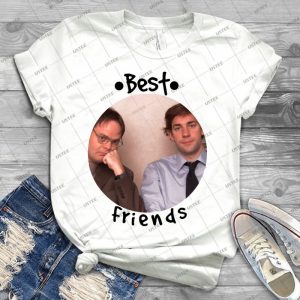 Jim And Dwight-Best Friends Unite - Best Unisex Trending Handmade T-shirt Gift Idea For Men T-shirt For Woman
