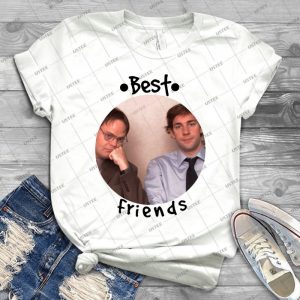 Jim And Dwight - Best Friends Unite  76 - Gift Idea Shirt For Men Tee For Women Classic Retro Vintage Graphic T-Shirt