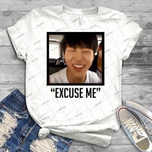 Jimin Excuse Me With Words - Vintage Men's Shirt Tshirt For Women Classic Handmade Shirt Retro Graphic Tee