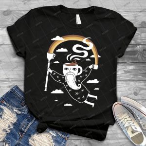 Joe The Coffee Wizard 82 - Vintage Men's Shirt Tshirt For Women Classic Handmade Shirt Retro Graphic Tee